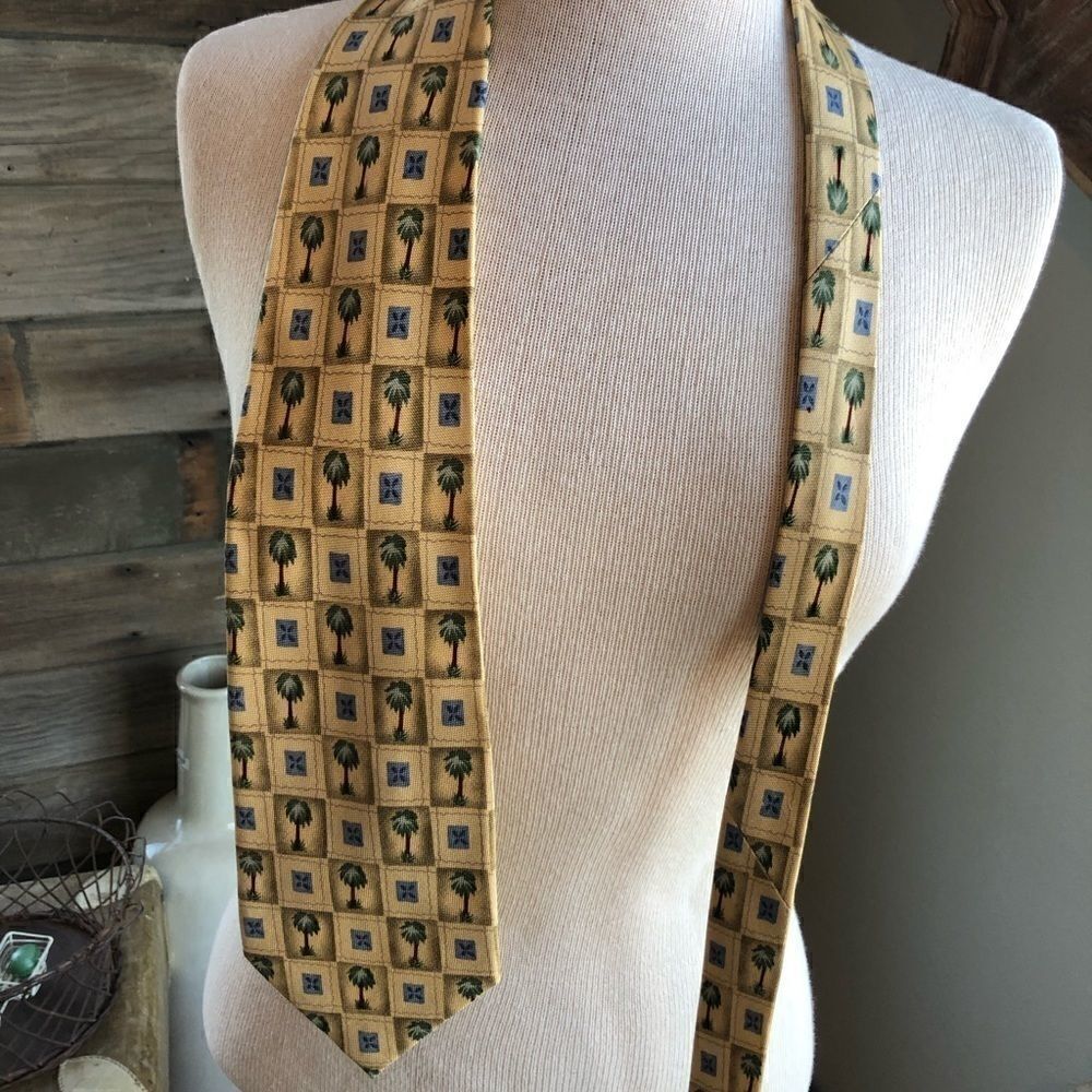 Tommy Bahama Palm Tree Print Neck Tie